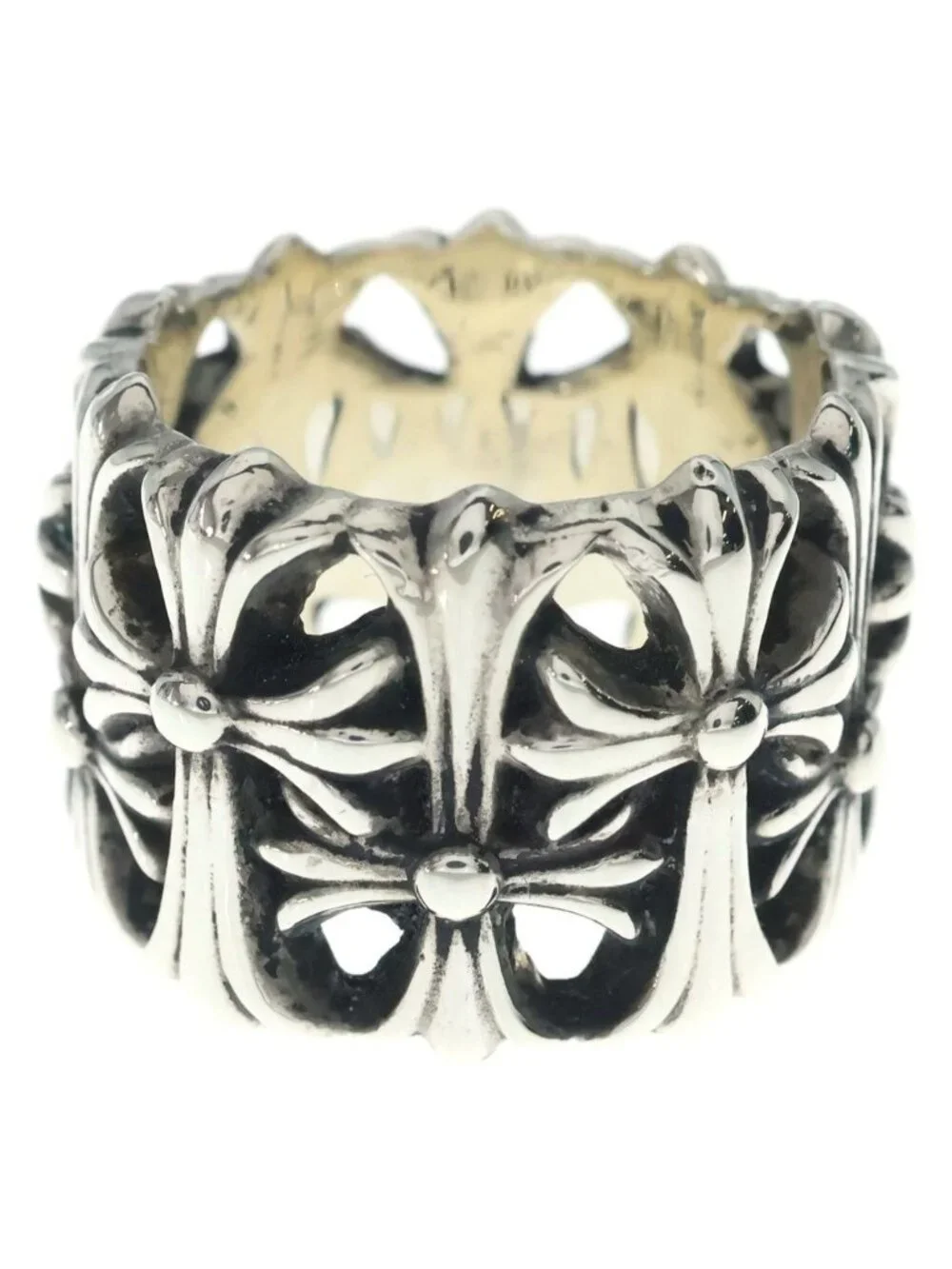 Chrome Hearts Cemetery Black Sling Silver Bca Ring
